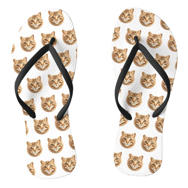 Bengal Cat 3D Inspired Thongs (Footbed)