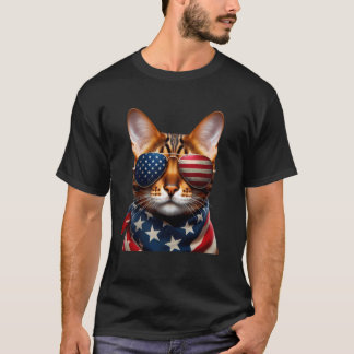 Bengal Cat 4th Of July Independence Day Owner Patr T-Shirt
