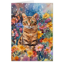 Bengal Cat - 5" x 7" Art Card