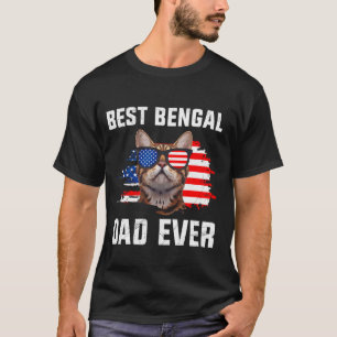 Bengal Cat BEST BENGAL CAT DAD EVER Funny Bengal D T-Shirt