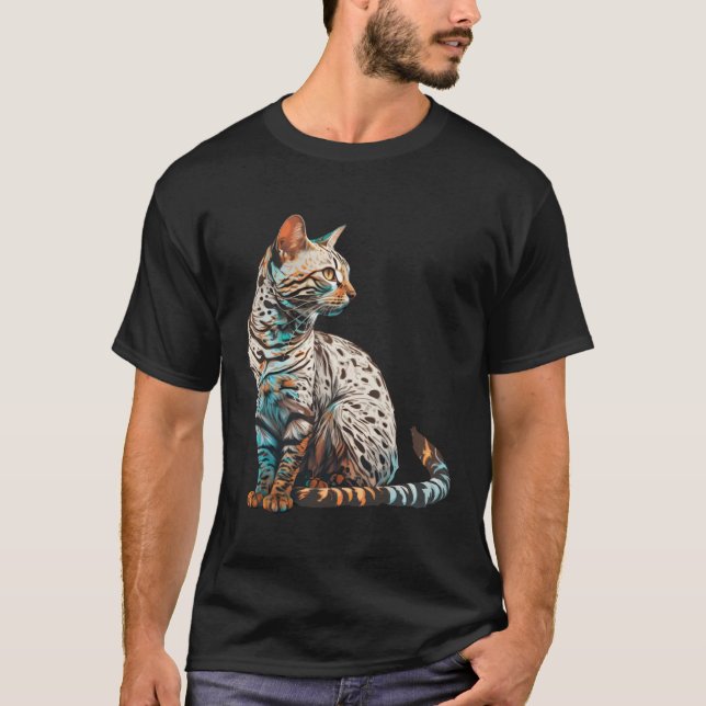 Bengal Cat Breed Colorful Mom Lady T-Shirt (Front)