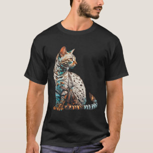 Bengal Cat Breed Colourful Mum Lady T-Shirt