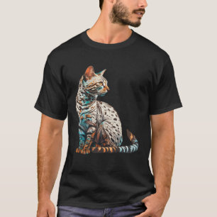Bengal Cat Breed Colourful Mum Lady T-Shirt