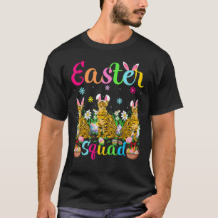 Bengal Cat Bunny Ear Easter Squad Bengal Cat Happy T-Shirt