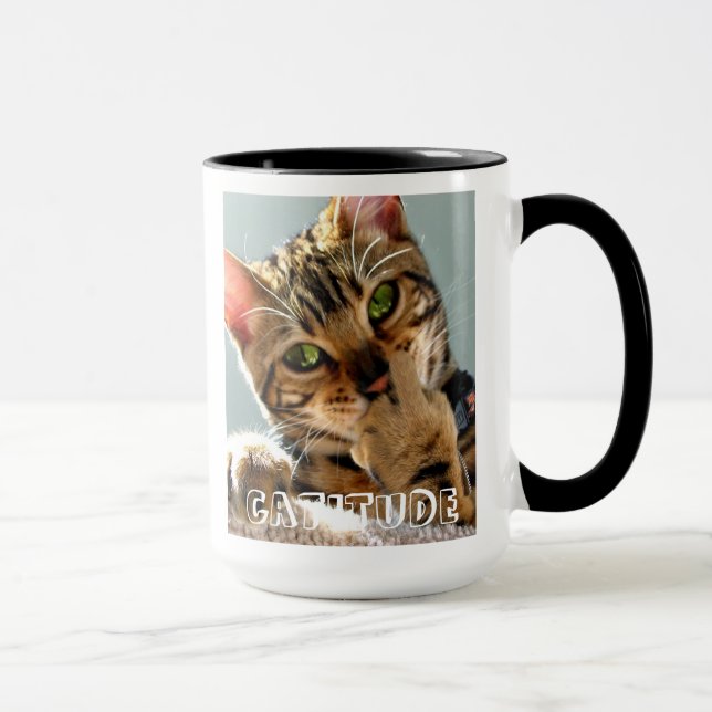 Bengal Cat Catitude Coffee Mug (Right)