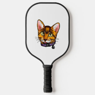 Bengal cat Cats Kitty Cartoon Face Love sweet cute Pickleball Paddle