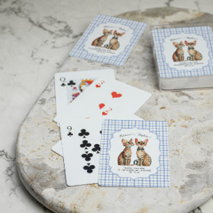 Bengal Cat Couple Wedding Favour Playing Cards