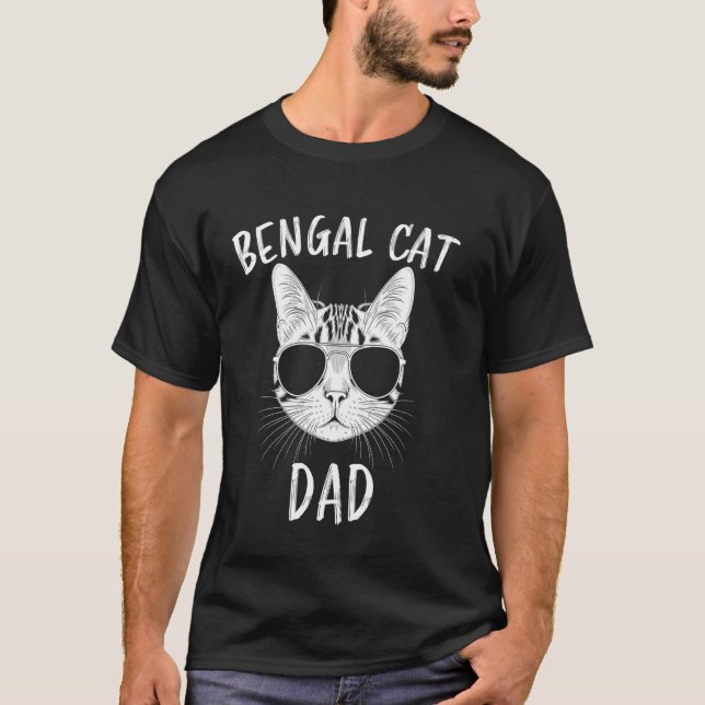 Bengal Cat Dad Funny Bengal Cat T-Shirt (Front)