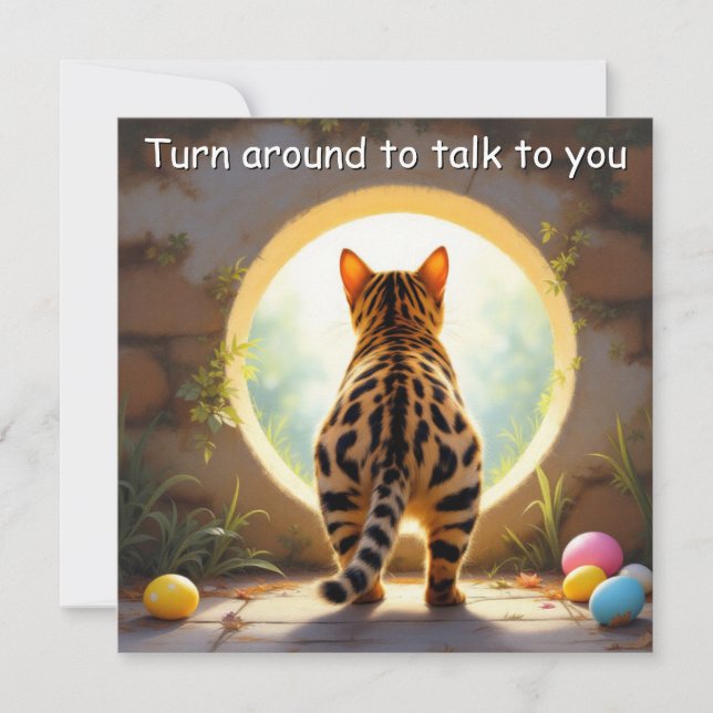 Bengal Cat - Easter Holiday Card (Front)