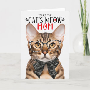 Bengal Cat for Pet Mum on Mother's Day Holiday Card