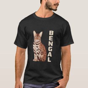 Bengal Cat Illustration for Feline Admirers T-Shirt