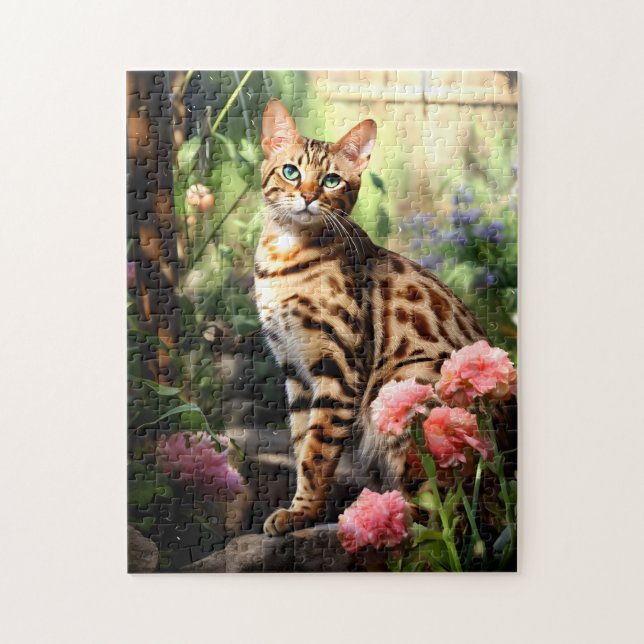 Bengal Cat in Nature Jigsaw Puzzle (Vertical)