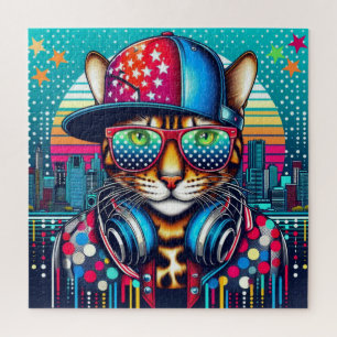 BENGAL CAT IN THE CITY-7 JIGSAW PUZZLE
