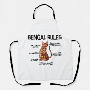 Bengal Cat Lover Gifts Cat Owner Rosetted Bengal Apron