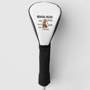 Bengal Cat Lover Gifts Cat Owner Rosetted Bengal Golf Head Cover