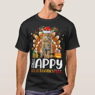 Bengal Cat Lover Halloween Christmas Happy Halloth T-Shirt