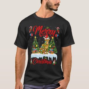Bengal Cat Lover Xmas Lighting Santa Bengal Cat Ch T-Shirt
