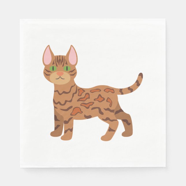 bengal cat   napkin (Front)