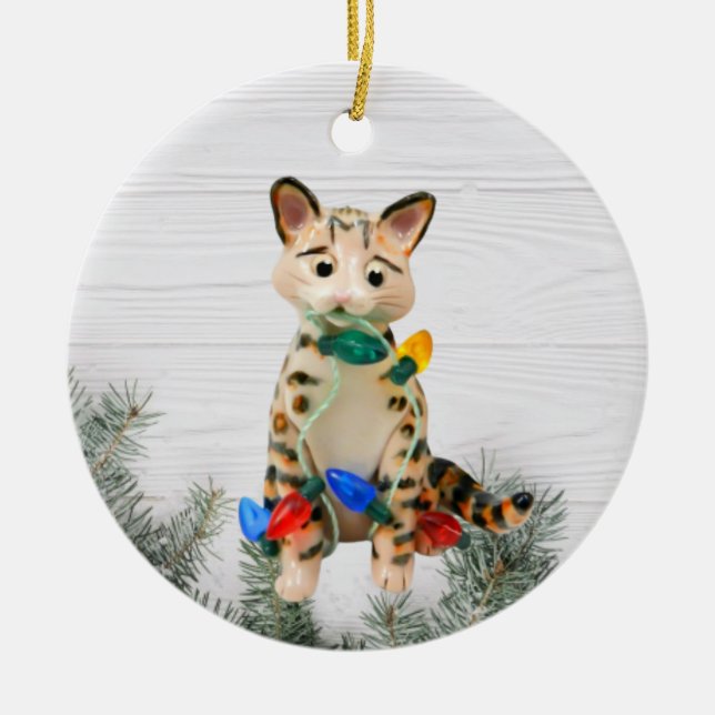 Bengal Cat Ornament (Front)