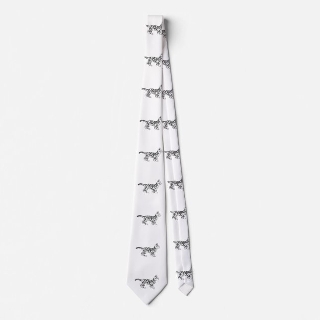 Bengal cat standing - Choose background colour Tie (Front)