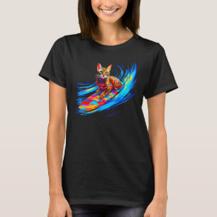 Bengal Cat Surfing T-Shirt