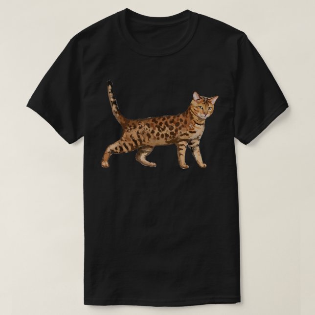 Bengal Cat  Tee Tees T  Tshirt  (Design Front)