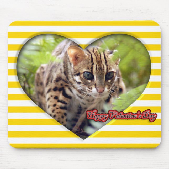 Bengal Cat Valentine Mousepad (Front)