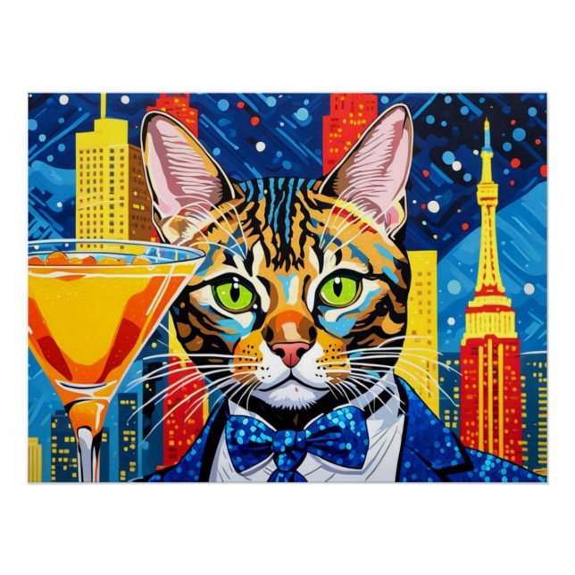 BENGAL CAT-VEGAS NIGHTLIFE POSTER (Front)