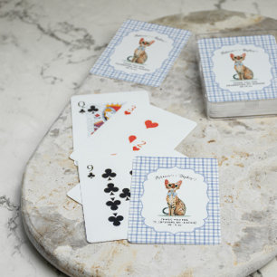 Bengal Cat Wedding Favour Playing Cards