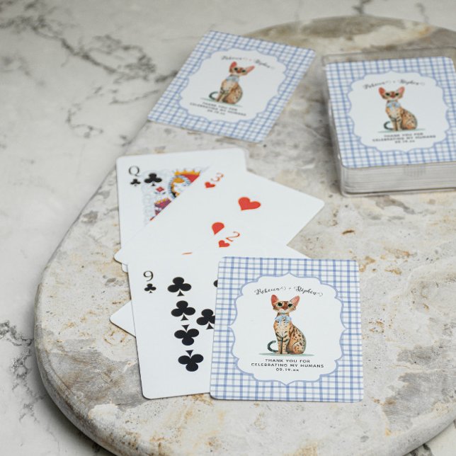 Bengal Cat Wedding Favour Playing Cards (Creator Uploaded)