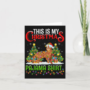 Bengal Cat Xmas Lights This Is My Christmas Pajama Card
