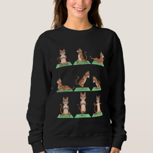 Bengal Cat Yoga Pose Zen Workout Exercise Yogi Sweatshirt