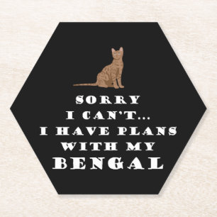 Bengal Cats Cat Cute Funny Paper Coaster
