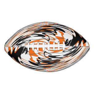 Bengal Colours Squiggly Orange and Black Football