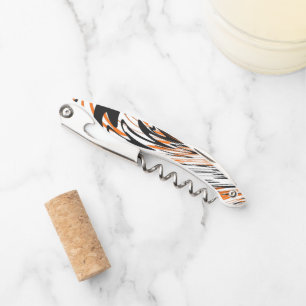 Bengal Colours Squiggly Orange and Black Lines Corkscrew