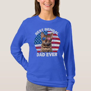 Bengal Dad 4th of July Bengal Cat Lover Owner T-Shirt