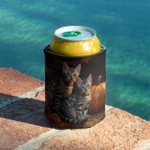 Bengal Kitten Autumn Delight Pumpkin  Can Cooler