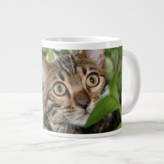 BENGAL KITTEN IN POTHOS LARGE COFFEE MUG