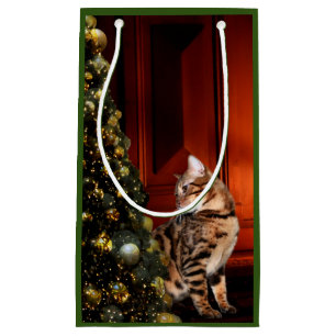 Bengal Kitty Christmas Small Gift Bag