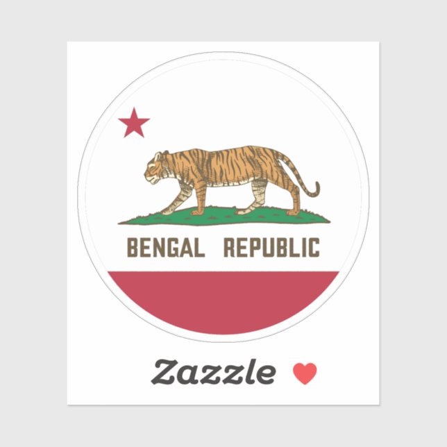 Bengal Republic Tiger Flag Bengali Pride (Sheet)