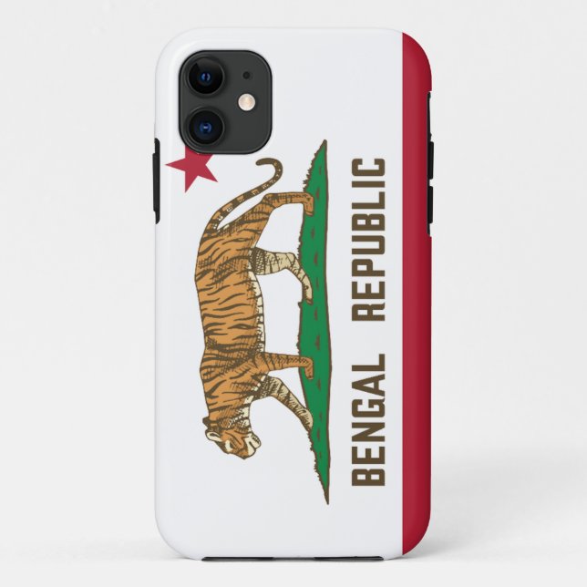 Bengal Republic Tiger Flag Bengali Pride Case-Mate iPhone Case (Back)