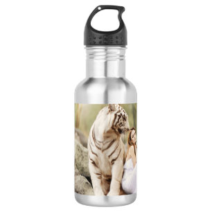 Bengal Tiger and Lady 532 Ml Water Bottle