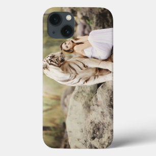 Bengal Tiger and Lady iPhone 13 Case