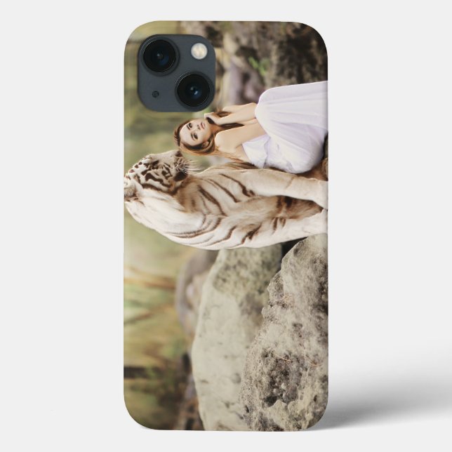 Bengal Tiger and Lady Case-Mate iPhone Case (Back)