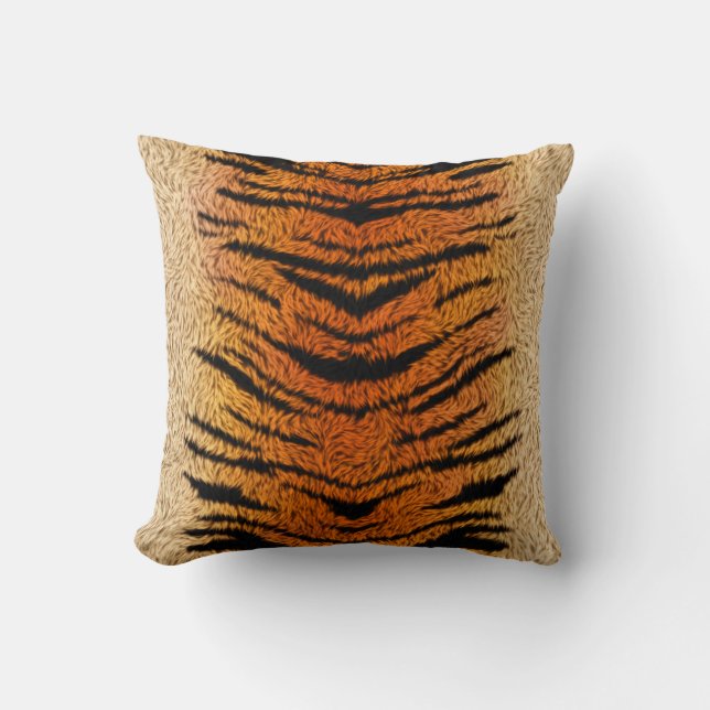 Bengal Tiger Animal Fur Cushion (Front)