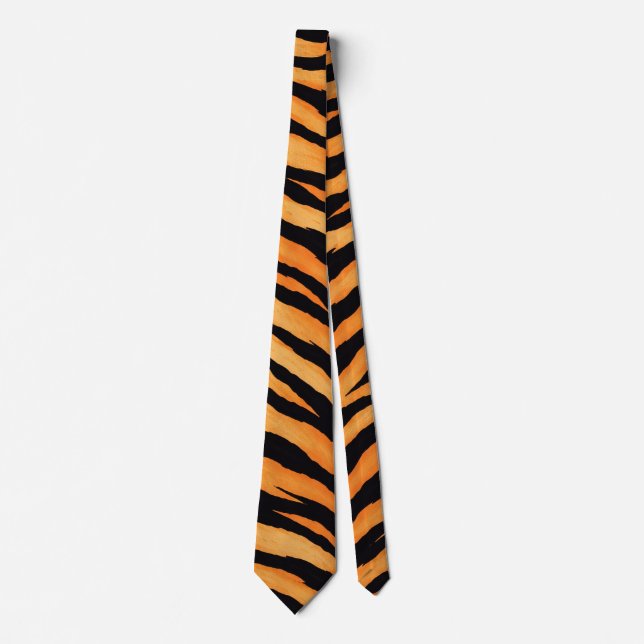 Bengal Tiger Animal Pattern Tie (Front)