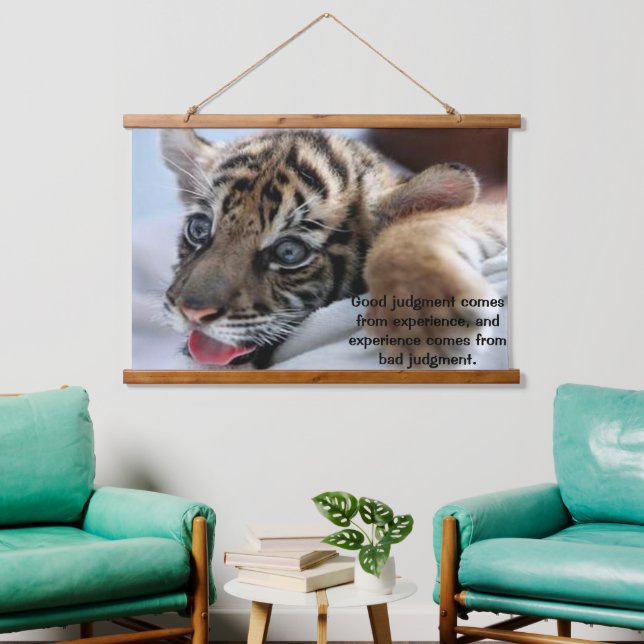 Bengal Tiger cub watching  Hanging Tapestry (Living Room)