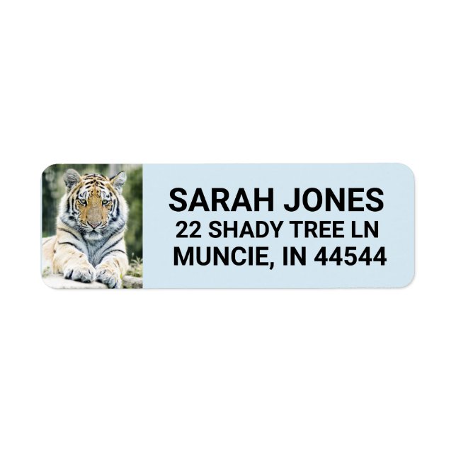 BENGAL TIGER CUSTOM RETURN ADDRESS LABELS (Front)