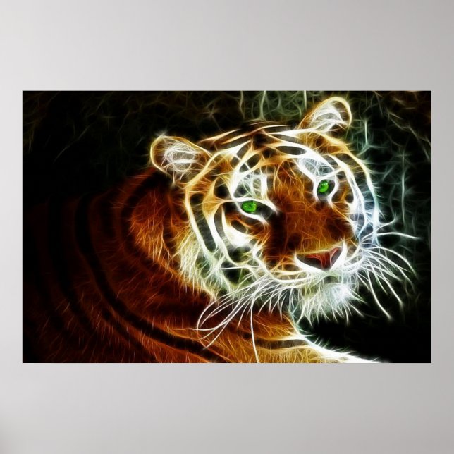 Bengal Tiger Glowing electricity 2 Poster (Front)