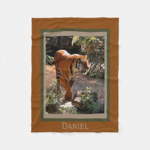 Bengal Tiger, personalised Fleece Blanket